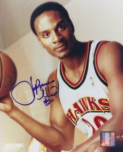 AUTOGRAPHED LOU HUDSON 8x10 St. Louis Hawks photo - Main Line Autographs