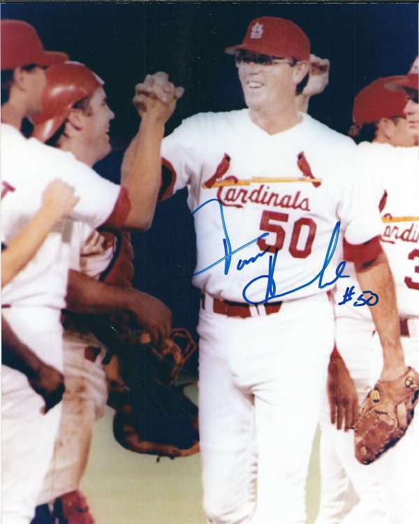 AUTOGRAPHED TOM HENKE 8x10 St. Louis Cardinals photo