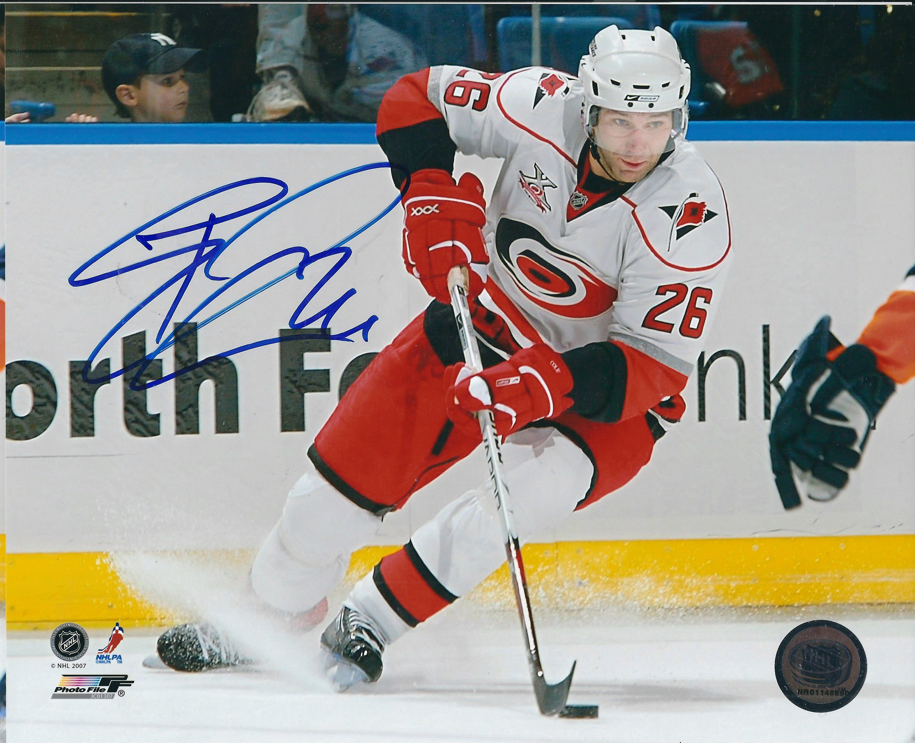 Signed Justin Faulk Picture - 8X10