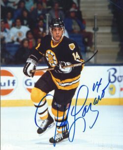 Autographed JEFF LAZARO 8x10 Boston Bruins Photo