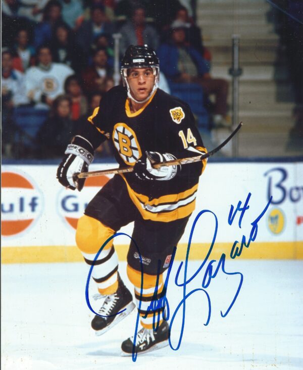 Autographed JEFF LAZARO 8x10 Boston Bruins Photo