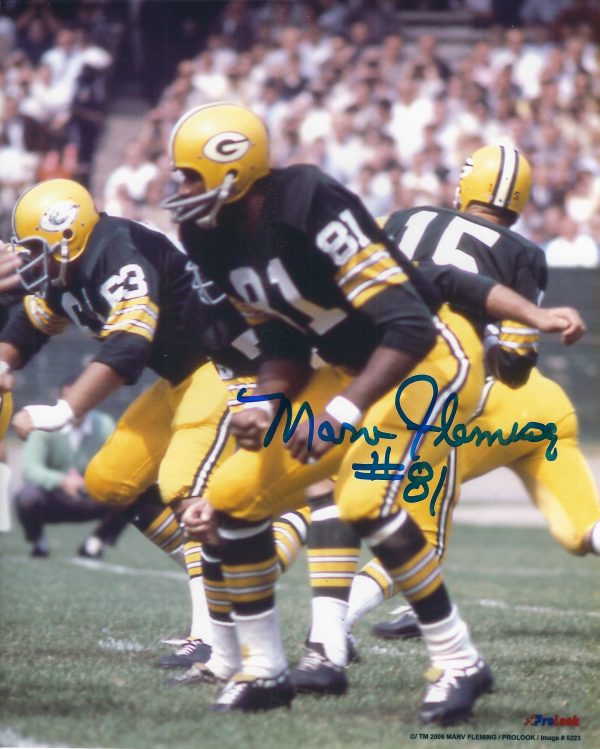 Autographed MARV FLEMING 8X10 Green Bay Packers Photo