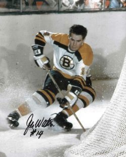 Autographed JOE WATSON 8X10 Boston Bruins Photo
