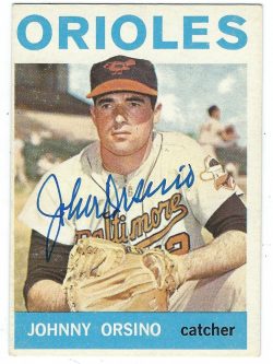 Autographed JOHNNY ORSINO 1964 Topps Card