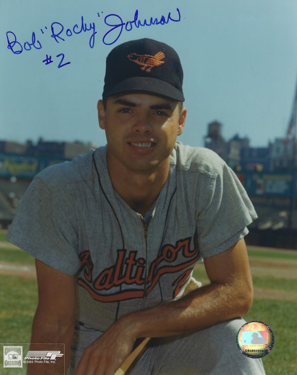 AUTOGRAPHED BOB JOHNSON 8x10 Baltimore Orioles Photo