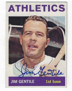 Autographed JIM GENTILE 1964 Topps Card
