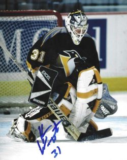 Autographed KEN WREGGET 8x10 Pittsburgh Penguins Photo