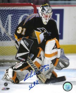 Autographed KEN WREGGET 8x10 Pittsburgh Penguins Photo