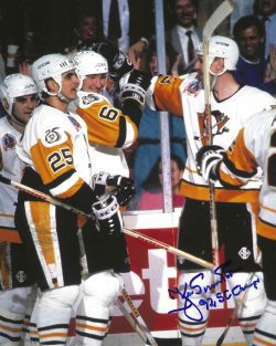 Autographed  KJELL SAMUELSSON "92 SC Champs" 8X10 Pittsburgh Penguins Photo