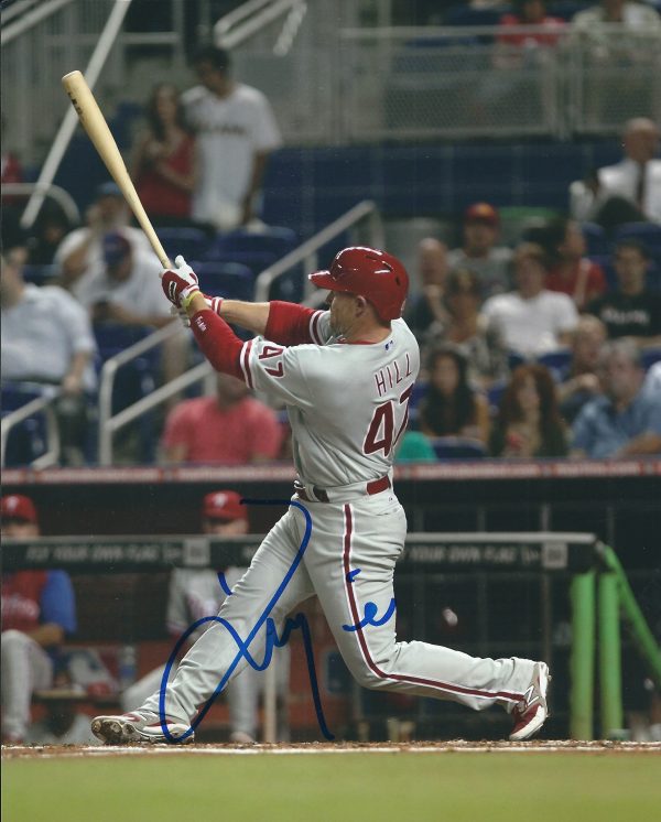 AUTOGRAPHED KOYIE HILL 8X10 Philadelphia Phillies Photo