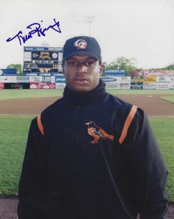 AUTOGRAPHED TIM RAINES JR 8X10 Baltimore Orioles Photo