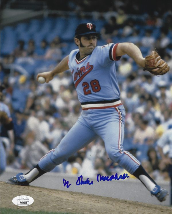 AUTOGRAPHED DR MIKE MARSHALL 8X10 Minnesota Twins photo JSA
