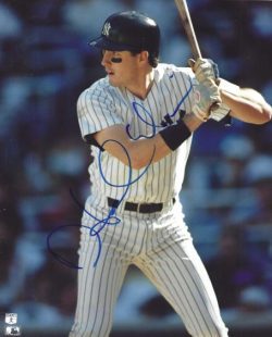 AUTOGRAPHED HAL MORRIS 8X10 New York Yankees Photo