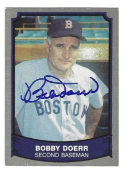 Signed  BOBBY DOERR Boston Red Sox 1989 Pacific Legends Card #150