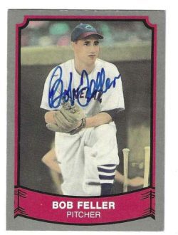 Autographed BOB FELLER 1989 Pacific Legends Card #156