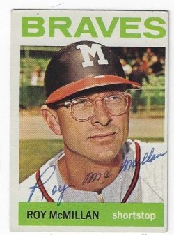 Autographed ROY MCMILLAN 1964 Topps Card