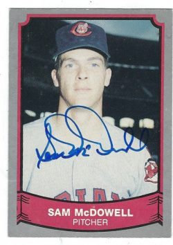 Autographed SAM MCDOWELL 1989 Pacific Legends Card