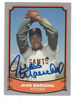 Autographed  JUAN MARICHAL 1988 Pacific Legends Card #54