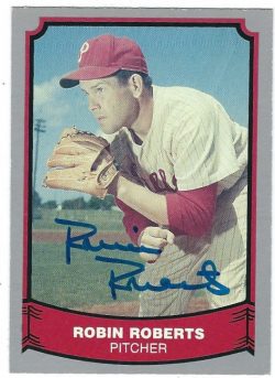 Autographed  ROBIN ROBERTS 1988 Pacific Legends Card #15