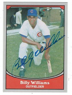 Autographed BILLY WILLIAMS 1990 Pacific Legends Card