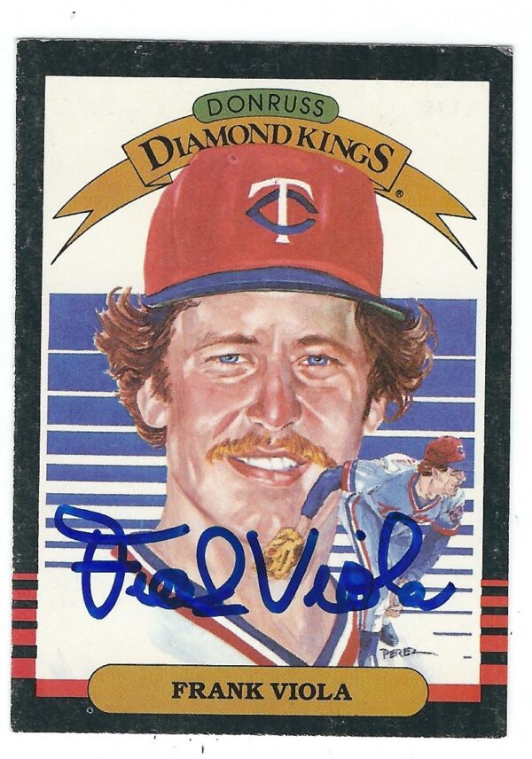 Autographed FRANK VIOLA 1985 Donruss Diamond King