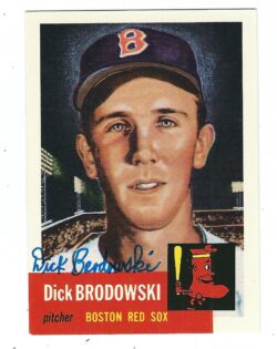 Autographed  DICK BRODOWSKI 1953 Topps Archives Card