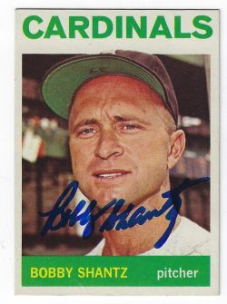 Autographed BOBBY SHANTZ 1964 Topps Card