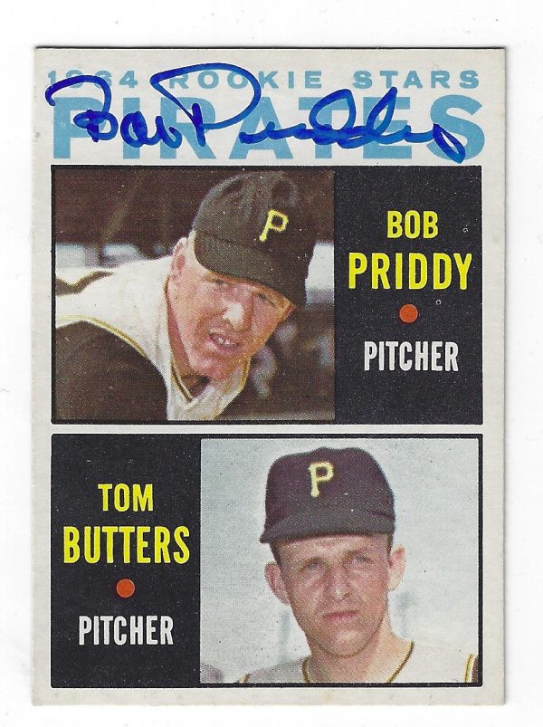 Autographed BOB PRIDDY 1964 Topps Card