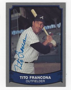 Autographed TITO FRANCONA 1989 Pacific Legends Card #133