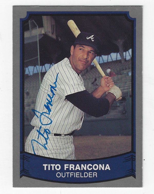 Autographed TITO FRANCONA 1989 Pacific Legends Card #133