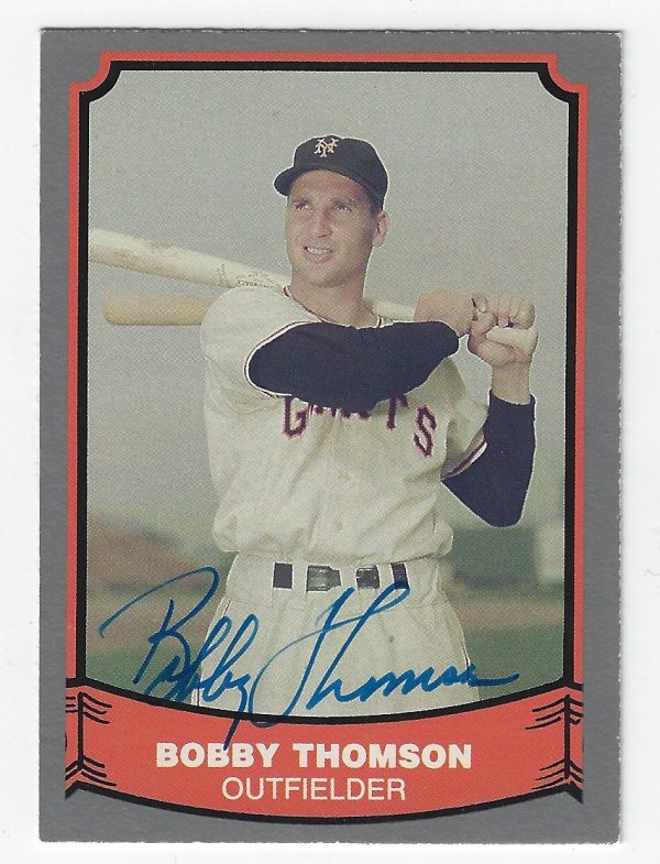 Signed  BOBBY THOMSON 1988 Pacific Legends Card #45