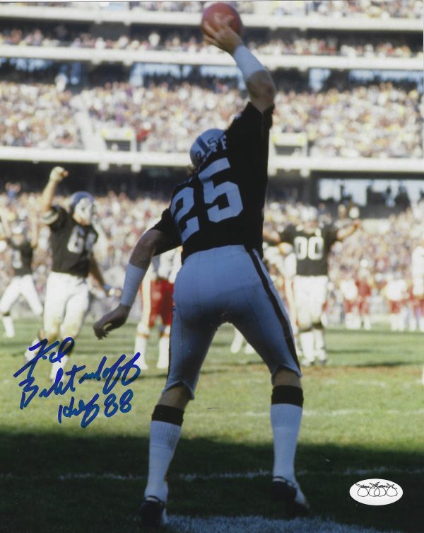 Autographed  FRED BILETNIKOFF 8x10 Oakland Raiders photo JSA