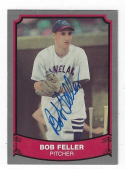 Autographed BOB FELLER 1989 Pacific Legends Card #156
