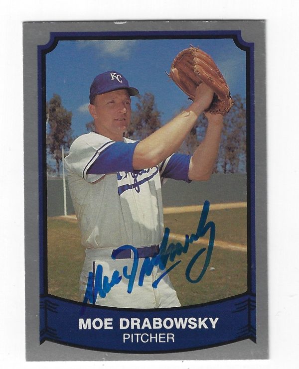 Autographed MOE DRABOWSKY Kansas City Royals Pacific Legends Card