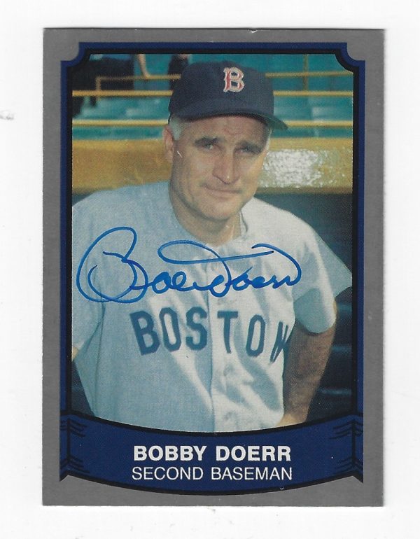 Signed  BOBBY DOERR Boston Red Sox 1989 Pacific Legends Card #150