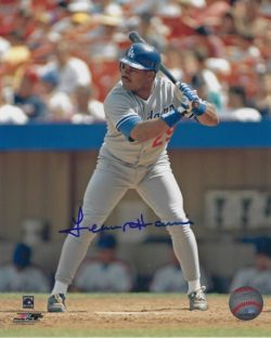 AUTOGRAPHED LENNY HARRIS 8x10 Los Angeles Dodgers photo