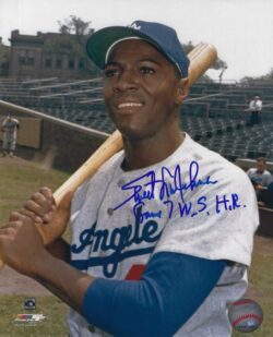 AUTOGRAPHED LOU JOHNSON "Game 7 WS HR" 8X10 Los Angeles Dodgers photo