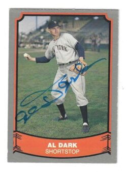 Autographed AL DARK New York Giants 1988 Pacific Legends Card #28