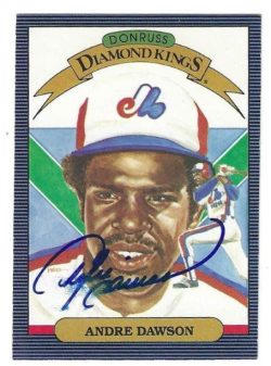 Autographed ANDRE DAWSON Montreal Expos 1986 Donruss Diamond King