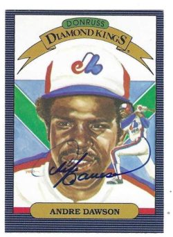 Autographed ANDRE DAWSON Montreal Expos 1986 Donruss Diamond King