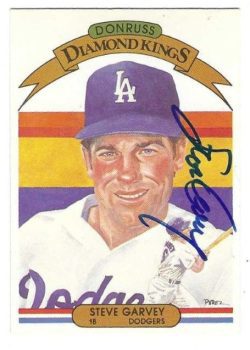 Autographed STEVE GARVEY Los Angeles Dodgers 1982 Donruss Diamond King