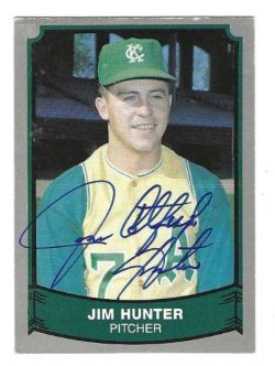 Autographed JIM CATFISH HUNTER 1989 Pacific Legends Card