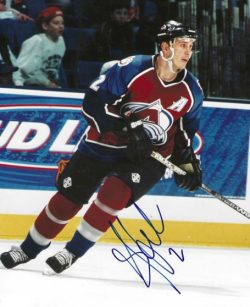 Autographed SYLVAIN LEFEBVRE 8x10 Colorado Avalanche Photo
