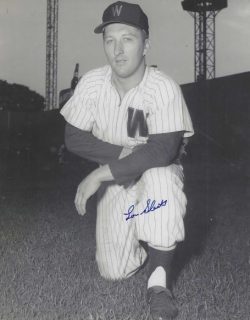 AUTOGRAPHED LOU SLEATER 8x10 Washington Senators Photo