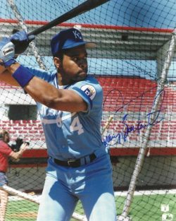 AUTOGRAPHED DANNY TARTABULL 8X10 Kansas City Royals Photo