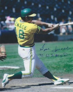 AUTOGRAPHED GENE TENACE "72 WS MVP" 8x10 Oakland A's Photo