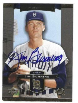 Autographed JIM BUNNING Detroit Tigers 2003 Upper Deck Sweet Spot Classic Card