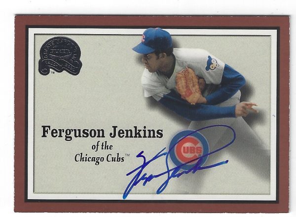 Autographed FERGIE JENKINS 2000 FLEER GREATS of the GAME CARD
