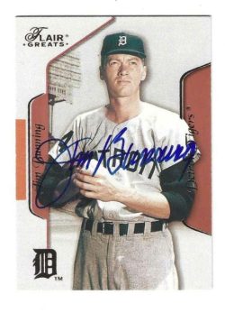 Autographed JIM BUNNING Detroit Tigers 2003 Fleer Flair Greats Card