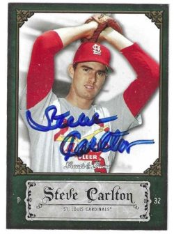 Autographed STEVE CARLTON 2006 FLEER GREATS of the GAME CARD